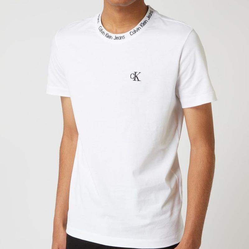 Мужская белая коттоновая футболка calvin klein / кельвин кляйн оригинал ...