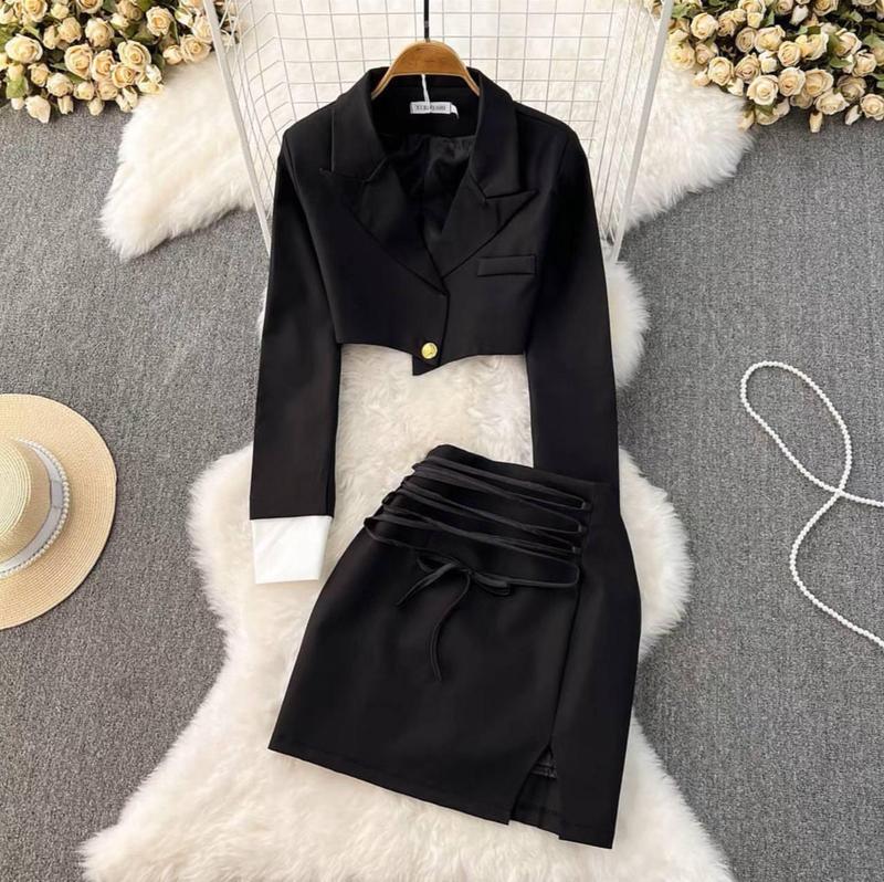 Стильный деловой однотонный женский костюм из костюмки класса люкс ...