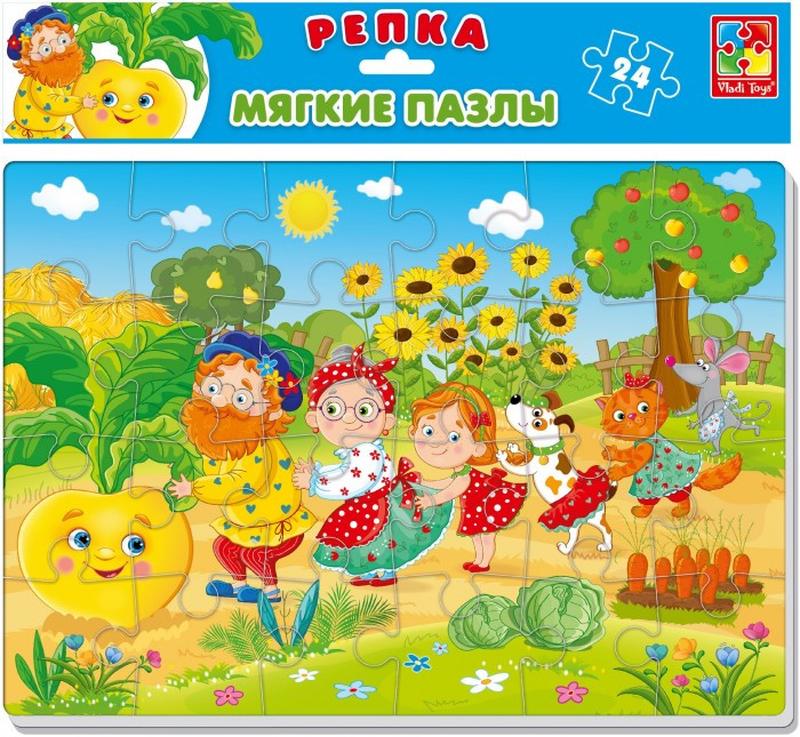 Мягкие пазлы vladi toys а4 сказки репка 24 элемента (vt1102-21) — цена ...