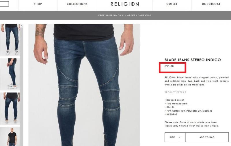 religion blade jeans