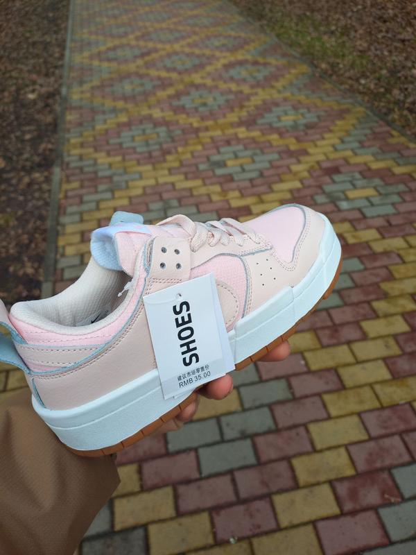 Женские кроссовки nike dunk из натуральной кожи на высокой подошве ...