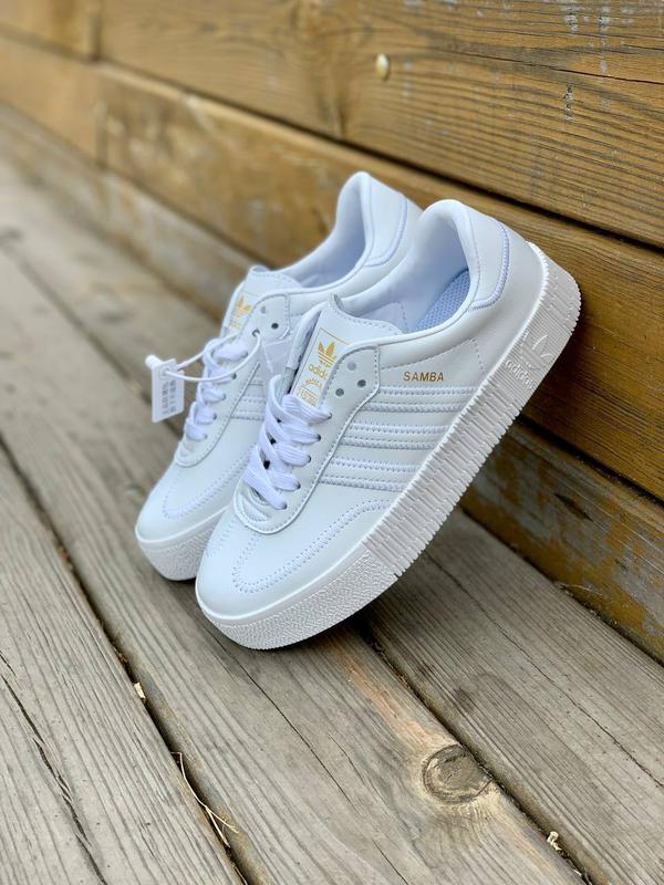 Женские кроссовки adidas samba white leather топ качества 🔝🔥 — цена ...