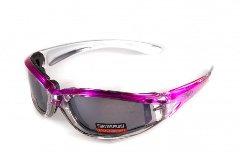 Очки защитные с уплотнителем global vision flashpoint pink-silver ...