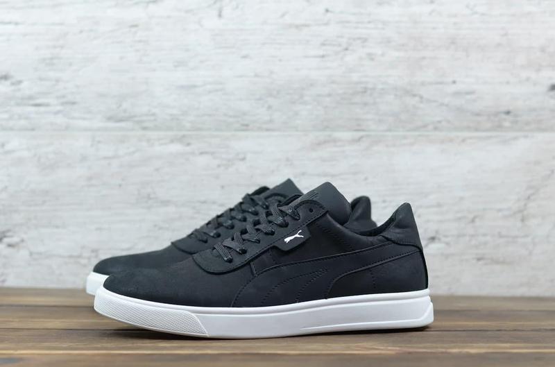 Мужские кожаные кеды puma черные ,пума(только 43-й) — цена 2600 грн в ...
