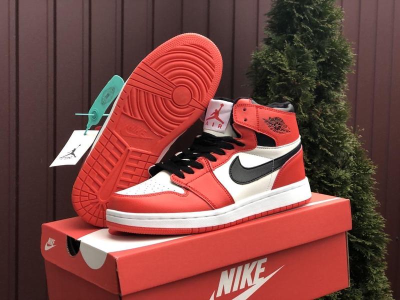 Кроссовки nike air jordan красные с белым, найк айр джордан — цена 3600 ...