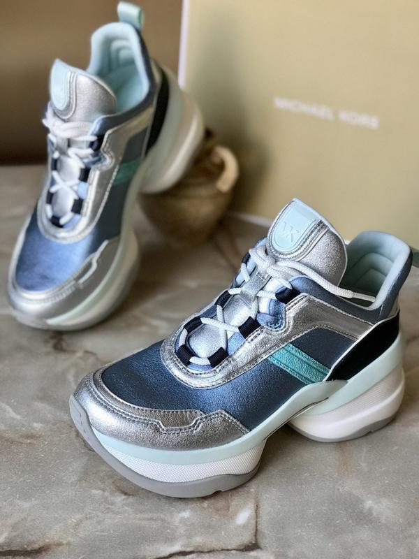 Кроссовки женские michael kors оригинал olympia mixed-media trainer ...
