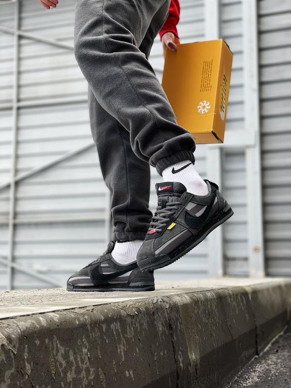 union x nike cortez nylon grey black 2569
