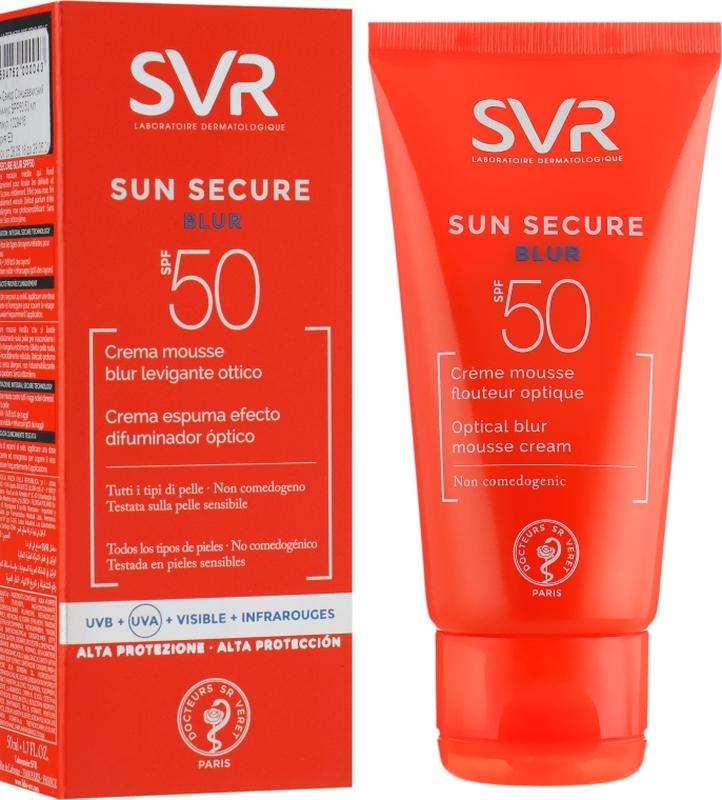 Svr - сонцезахисний крем-мус spf50 + - sun secure blur spf50 + - 50ml ...