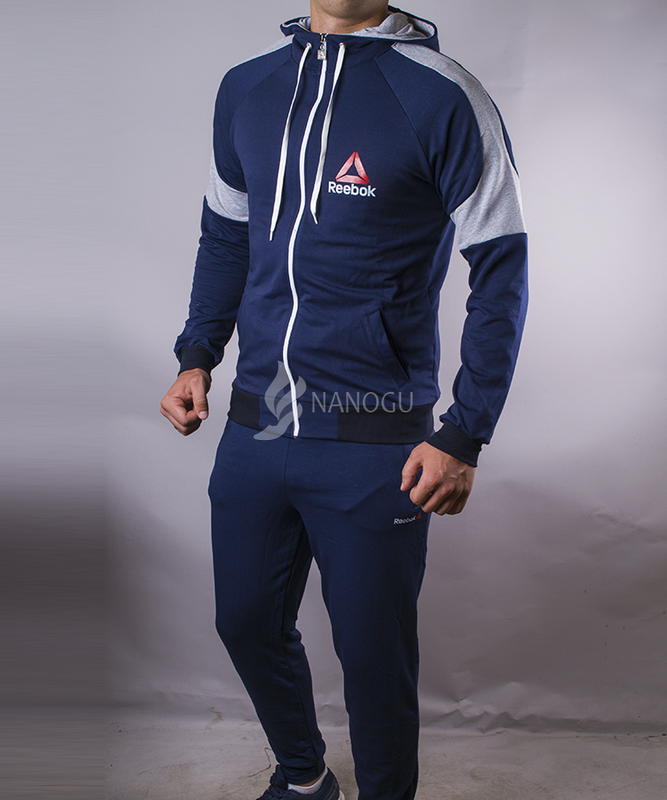 Reebok спортивный костюм мужской синий