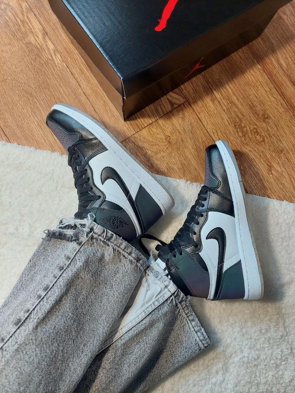 Кроссовки рефлективные хамелеон nike air jordan 1 mid patent chameleon ...