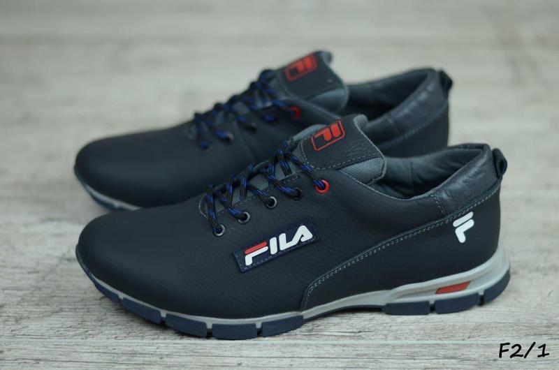 Fila мужские демисезонные синие кроссовки на шнурках.весенние мужские ...