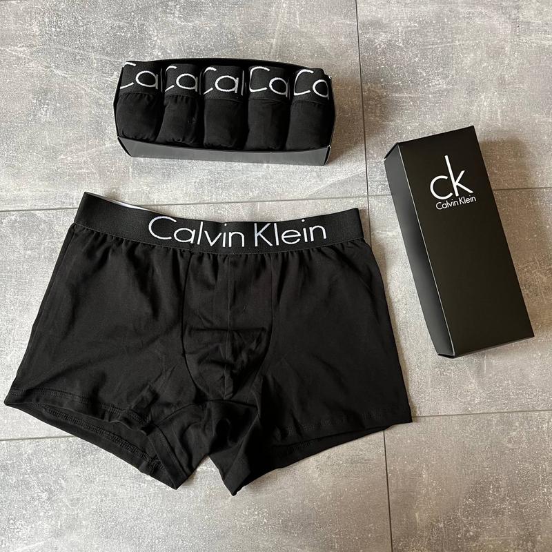 Мужские трусы боксеры calvin klein ck черные боксерки набор комплект ...