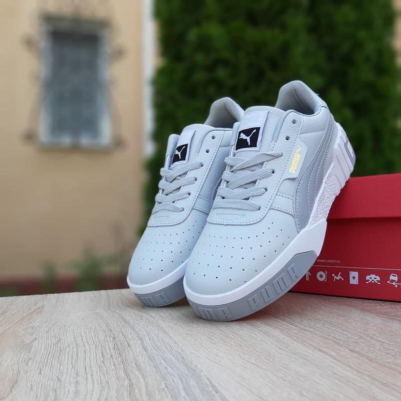 Женские серые кожаные кроссовки puma cali 🆕 кеды пума кали — цена 1737 ...