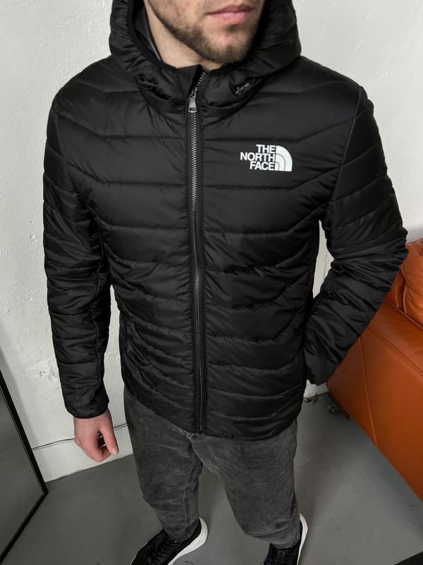 Куртка the north face черная на весну / осень мужская демисезонная ...