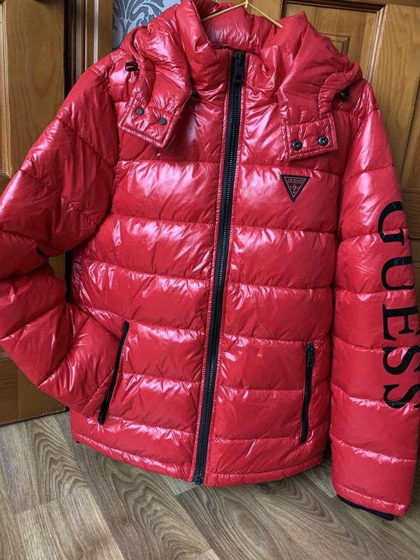 Мужская куртка пуховик guess anthony logo puffer jacket пуфер курточка ...