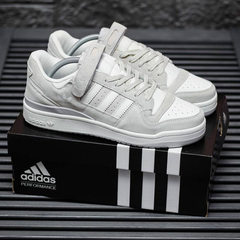 Кроссовки мужские adidas forum low белые, серые ю адидас форум лоу ...