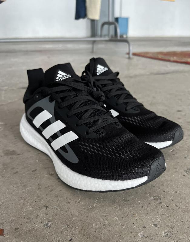 Мужские спортивные черно-белые кроссовки в сетку adidas solar glide 4 🆕 ...