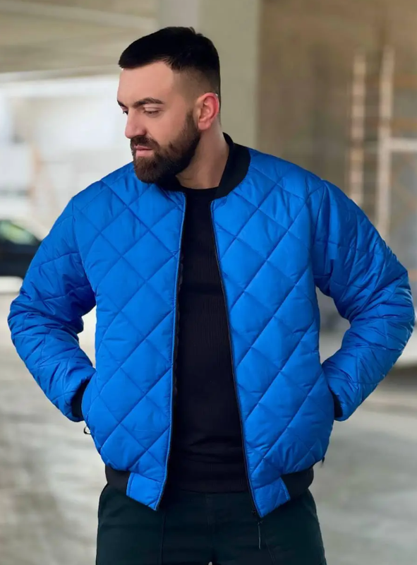 Куртка-бомбер мужская стеганная на подкладке m, l, xl, xxl 7 цветов av5 ...