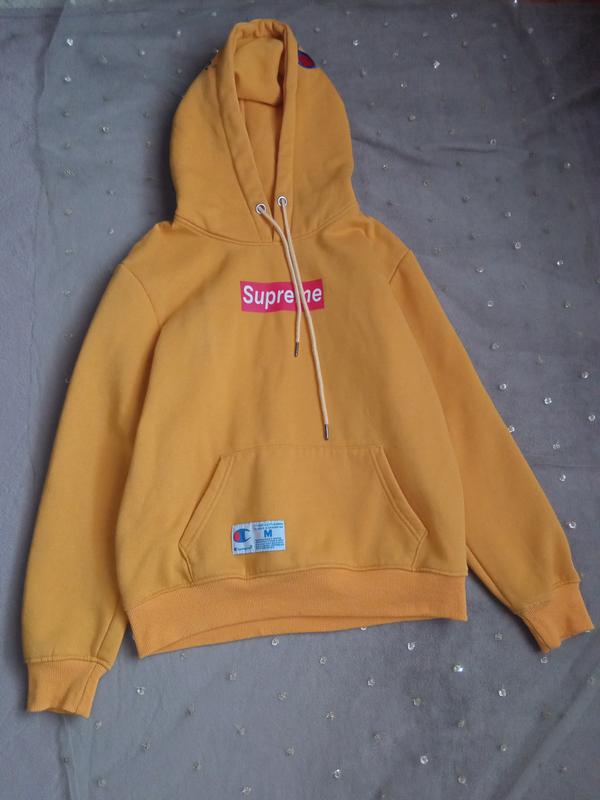 Supreme champion hoodie yellow new arrivals