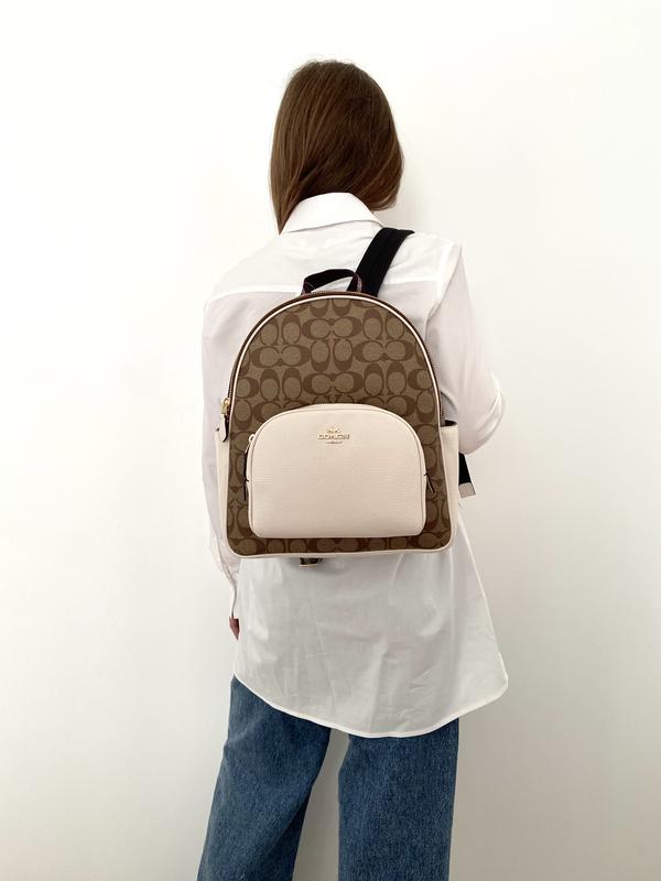 Женский брендовый кожаный рюкзачек coach рюкзак оригинал кожа коач коуч ...