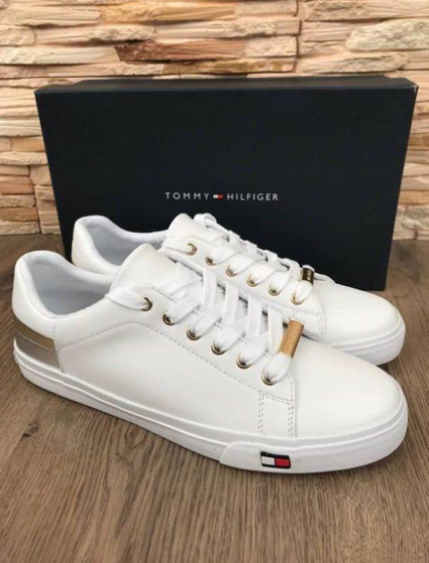 Оригинальные женские кожаные белые кроссовки tommy hilfiger — цена 2790 ...