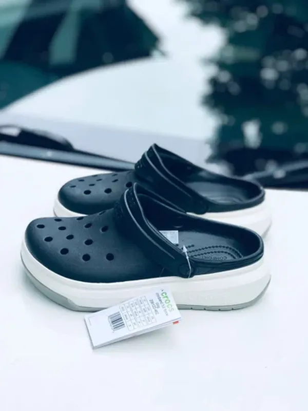 Crocs crocband full force black мужские черные кроксы на платформе ...
