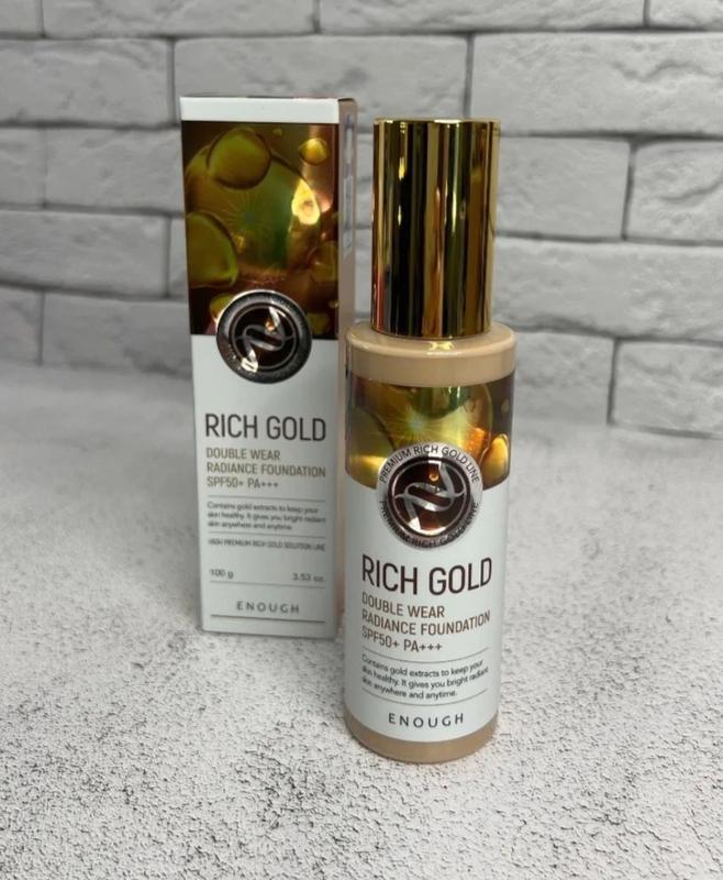 Тон 13, 21 тональный крем enough rich gold spf50+ double wear radiance ...