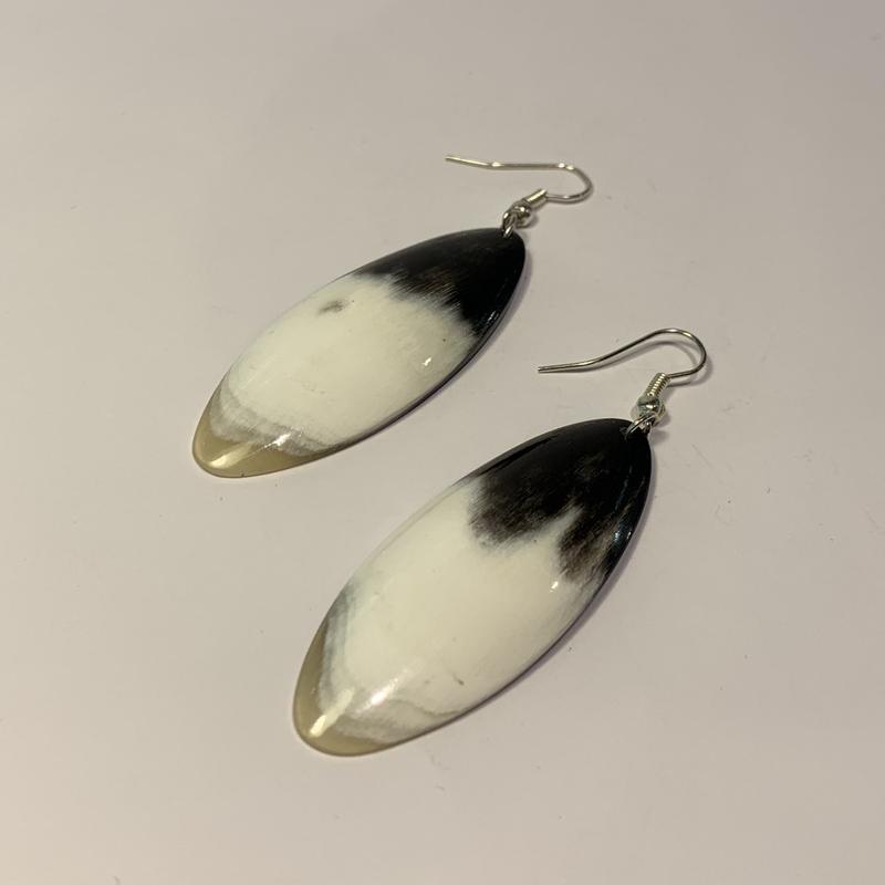 Серьги из рога, сережки из рога, украшение из рога, оригинальные серьги ...