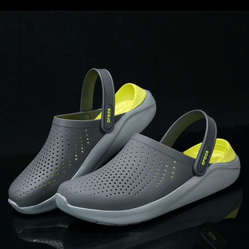 Crocs literide clog grey/lightgreen 36-45 серые кроксы оригинал — цена ...