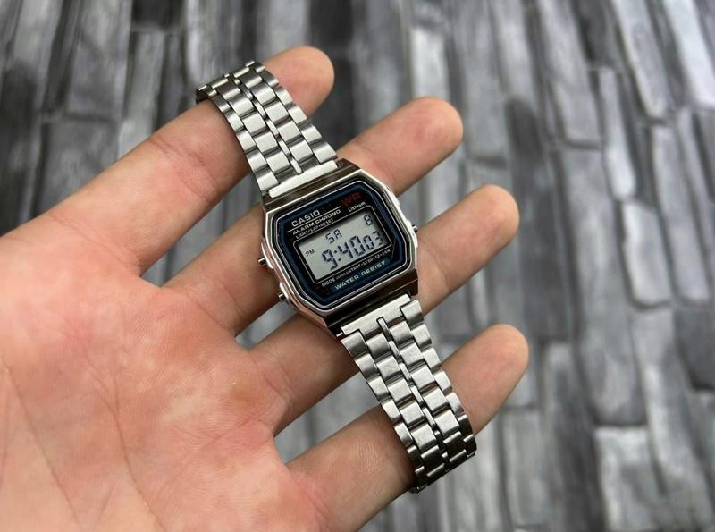 Casio часы наручные электронные montana retro серебристые, чёрные ...