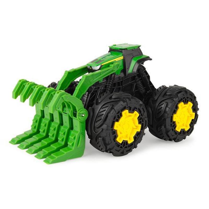 Игрушечный трактор john deere kids monster treads с ковшом и большими ...
