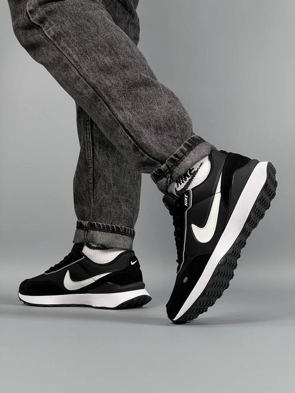 🔥чоловічі кросівки nike waffle black white — цена 2410 грн в каталоге