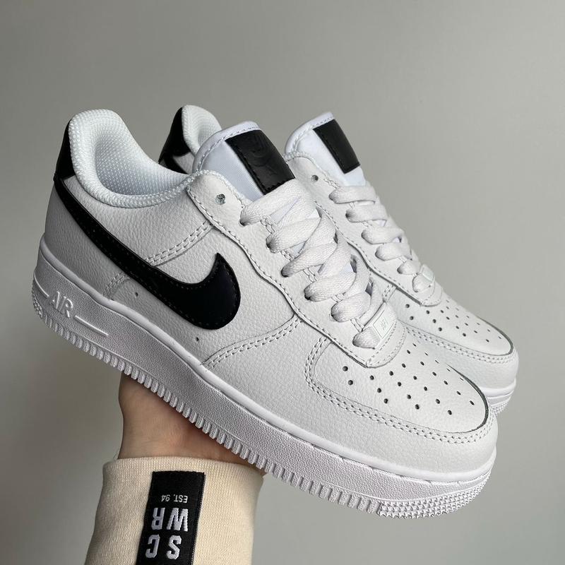 Кросівки nike air force 1 low white black / женские кроссовки найк ейр ...