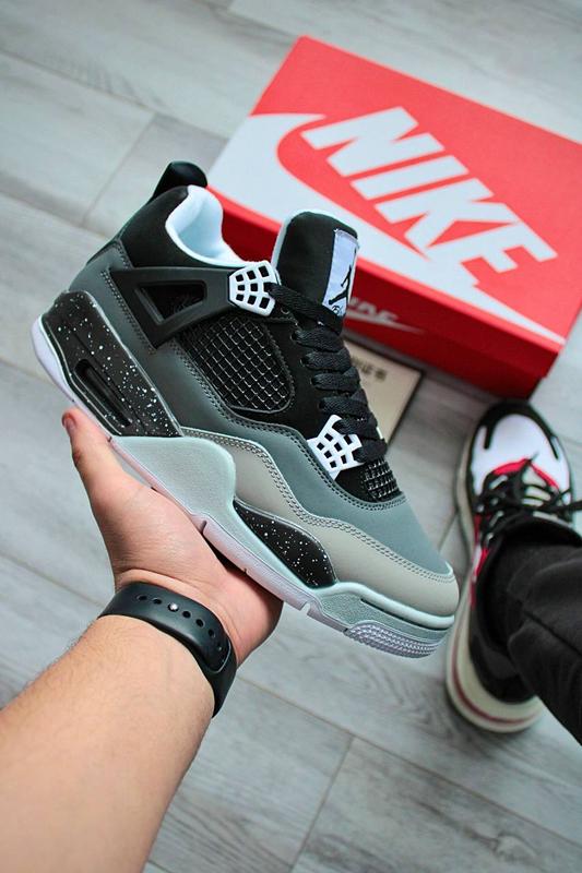 Кроссовки мужское nike air jordan 4 retro серое / кроссовки мужские ...