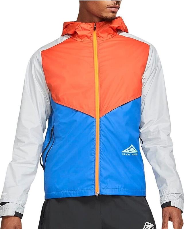Куртка ветровка для бега nike trail windrunner hood zip running jacket ...