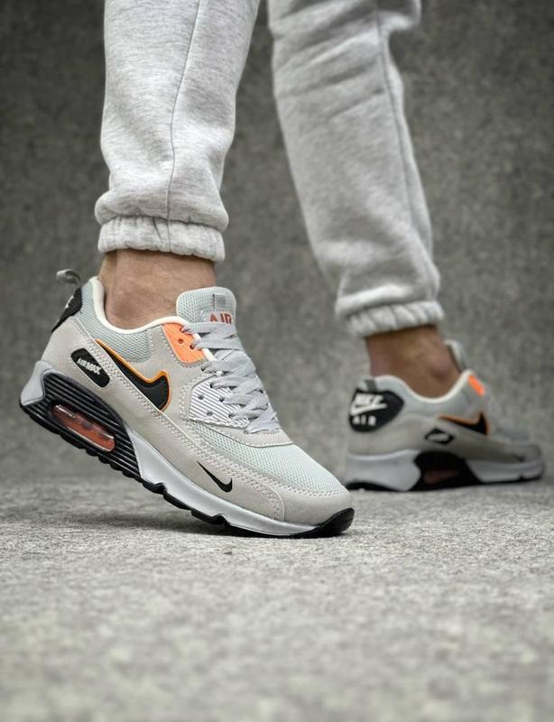 Кросівки nike air max 90 grey сірі найк аір макс 90 найки 5 кольорів в ...