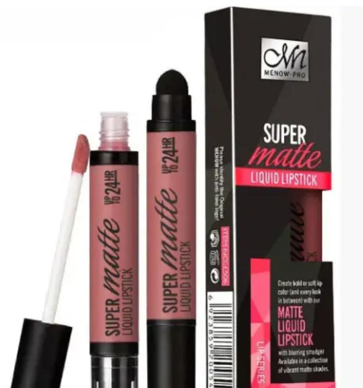 Суперстойкая матова помада для губ super matte liquid lipstick+спонжік ...
