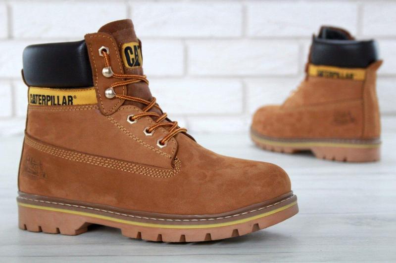 Зимние ботинки с мехом caterpillar winter boots classic yellow (желтые ...