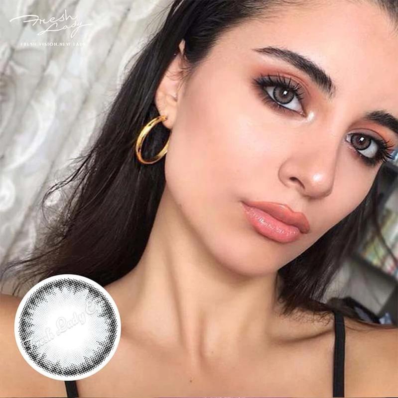 Линзы цветные серые pro crystal cosmetic colored подходят для светлых и ...