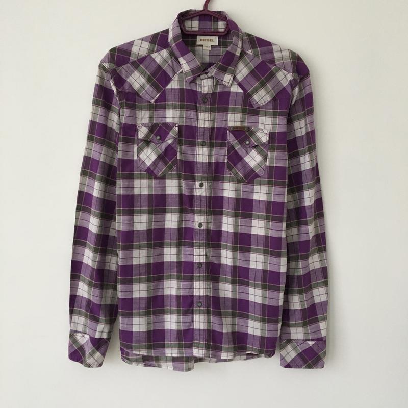 Diesel хлопковая рубашка в клетку — цена 350 грн в каталоге Рубашки ...
