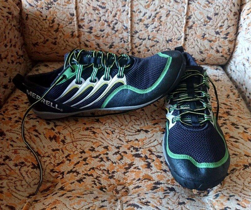 Кроссовки мокасины merrell trail running shoes palm leaf green, 30 см