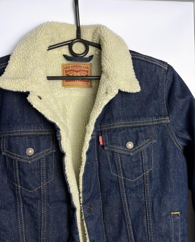 Шерпа levi's джинсовая куртка джинсовка левис левайс оригинал с мехом ...