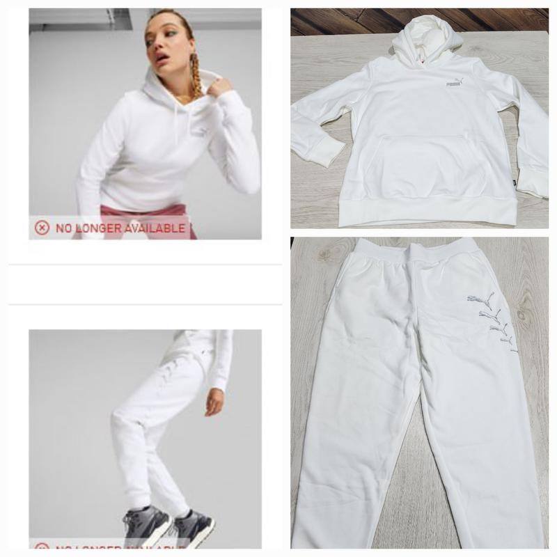 Белый женственный костюм puma утеплен флисом l оригинал пума — цена ...
