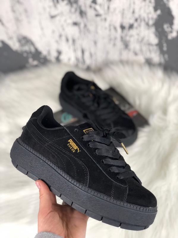 Шикарные женские кроссовки puma rihanna fenty suede platform full black Puma, цена - 1530 грн, #22243379, купить по доступной цене | Украина - Шафа