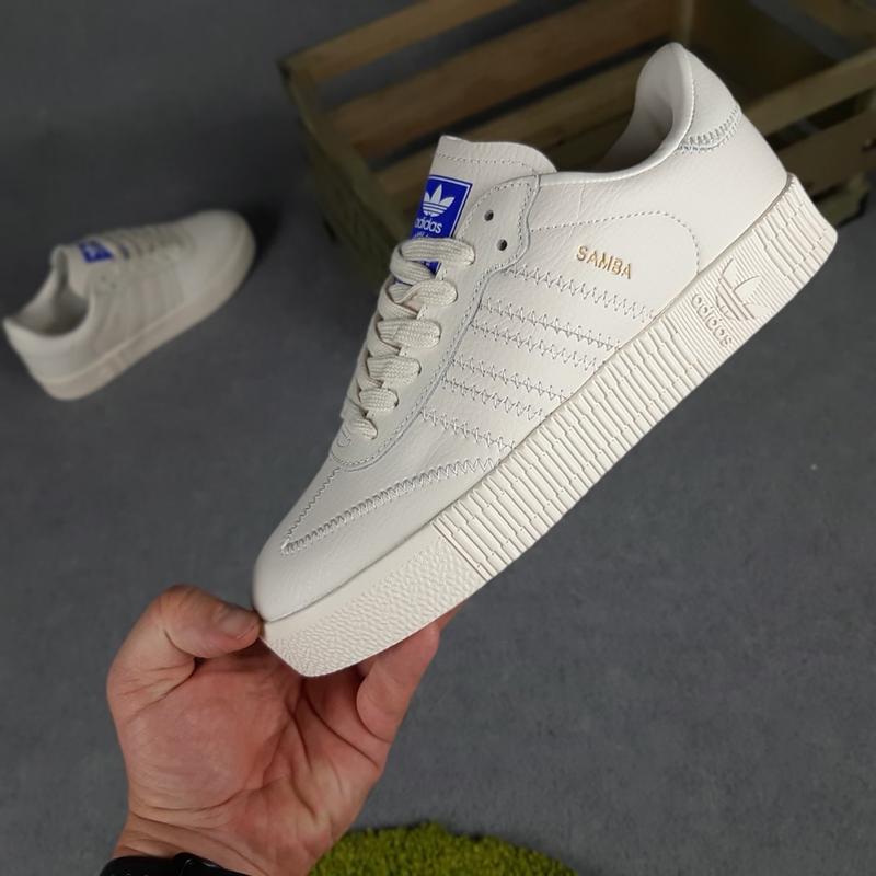 Женские кроссовки кеди адидас самба adidas samba бежевые — цена 1950 ...