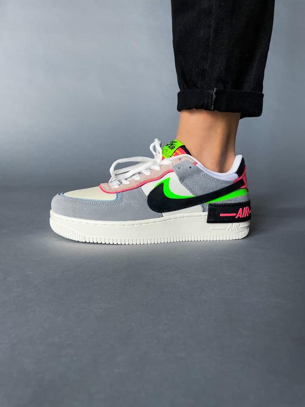 nike air force 1 shadow grey black pink 1850 116036439