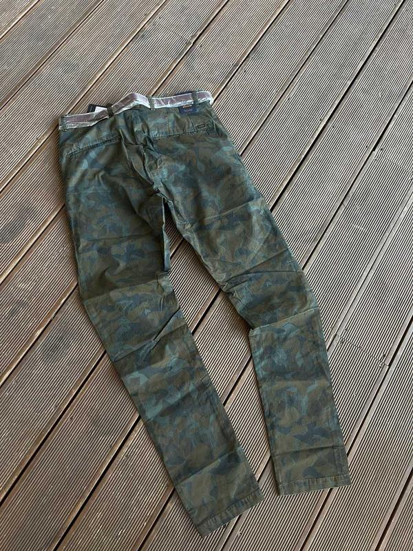 Брюки в стиле милитари с камуфляжным принтом от scotch&soda 29x32 khaki ...
