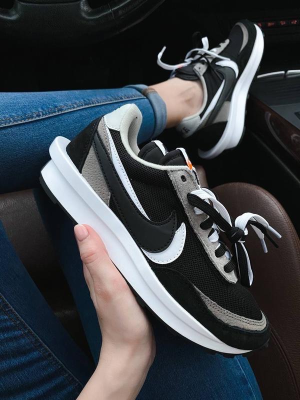 Кроссовки nike sacai vaporwaffle женские найк аир форс 1 кожа nike air ...
