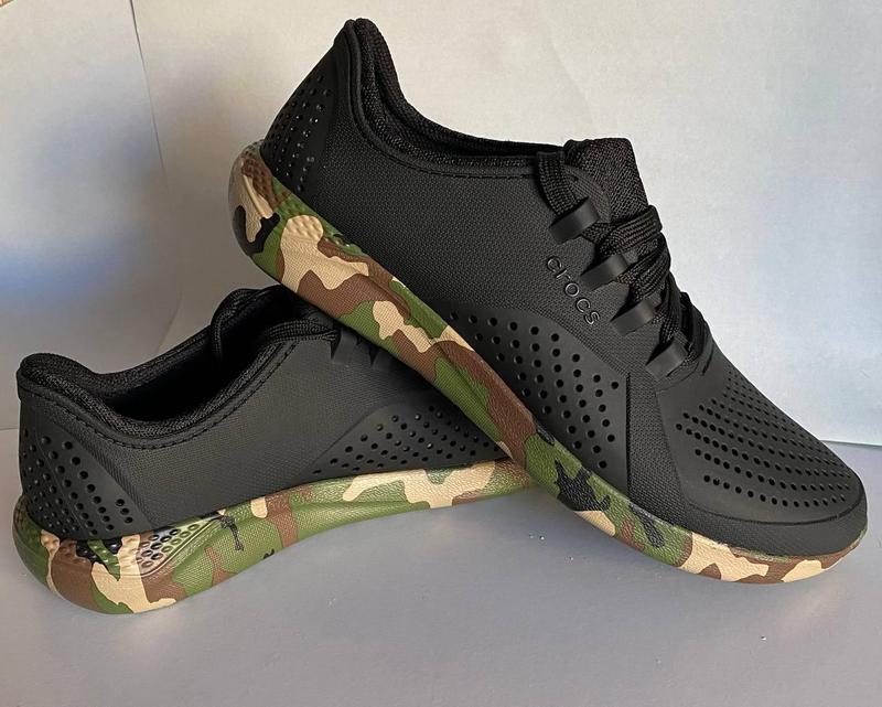 Кроссовки крокс черные камуфляж crocs pacer camo оригинал 40 41 42 43 ...