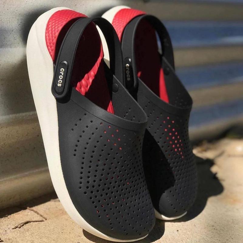 Кроксы crocs мужские черные сабо literide clog black/white оригинал ...